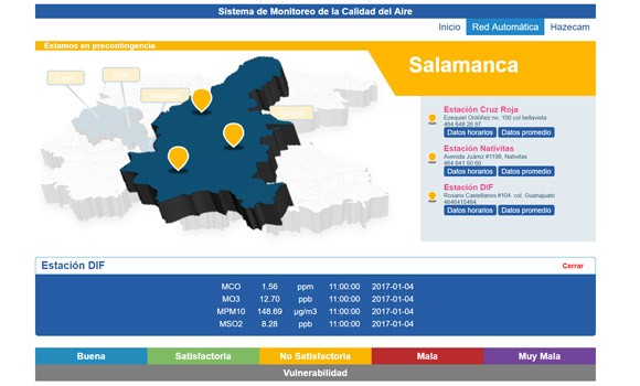 Activan precontingencia ambiental para Salamanca