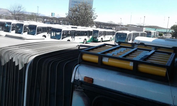 Instalan purificadores de aire en orugas del SIT