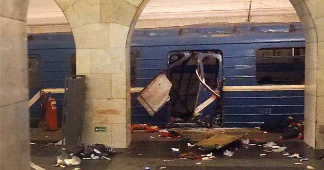 Atentado terrorista en metro de San Petersburgo causa nueve muertos