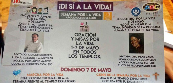 Anuncia Arquidiócesis de León nueva marcha a favor de la vida