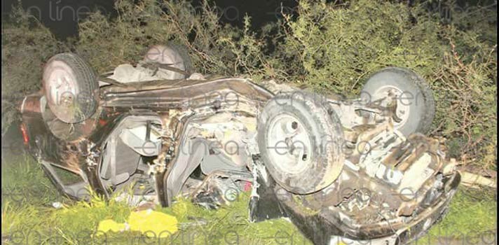 Grave tras volcar en el bulevar Vicente Valtierra