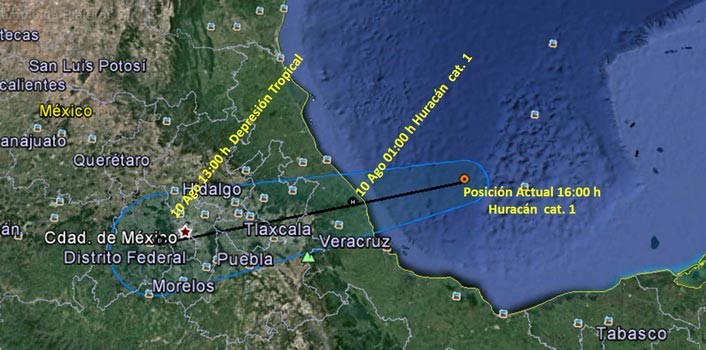 Franklin se convierte en huracán; Protección Civil alista medidas preventivas