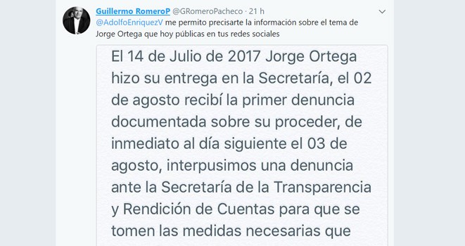 Niega CICEG peticiones de 'moches' por parte de exfuncionario de la SDES