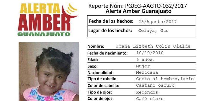 En Celaya encuentran muerta a niña de 6 años, había desparecido el viernes