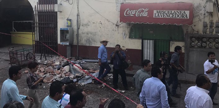 Guerrero reporta un muerto y viviendas con daños por sismo de 7.1 grados Ricther.