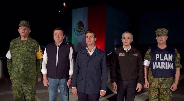 Peña Nieto pide a población enfrentar unidos desafío por sismo