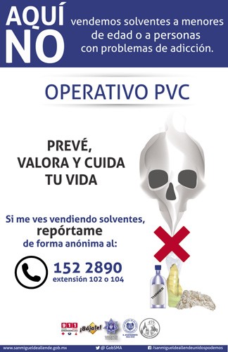 Realizan operativo para evitar venta de solventes en San Miguel de Allende