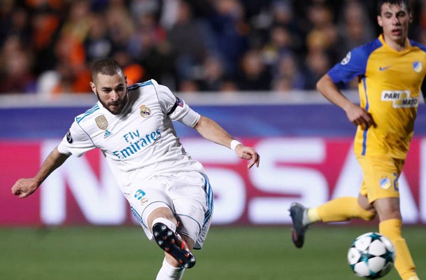 Real Madrid golea 6-0 al chipriota APOEL en fase de grupos de Champions