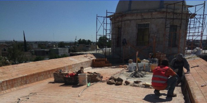 Al 70% restauración del Santuario de Guadalupe en Silao