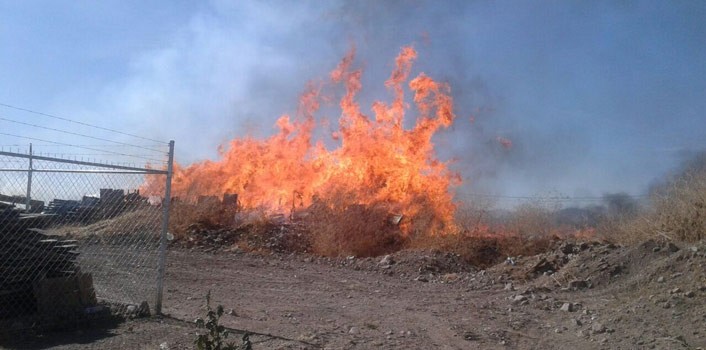 Consume incendio pastizal y 30 toneladas de madera