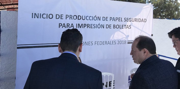 Inicia INE producción del papel seguridad para boletas electorales de los comicios de 2018