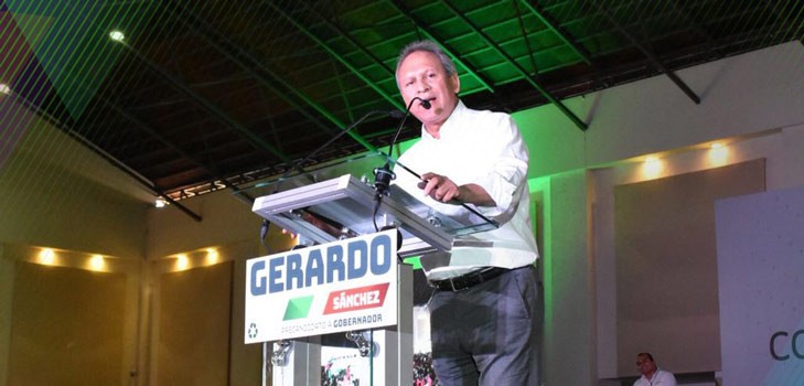 Gerardo Sánchez rinde protesta como candidato del PRI a la gubernatura