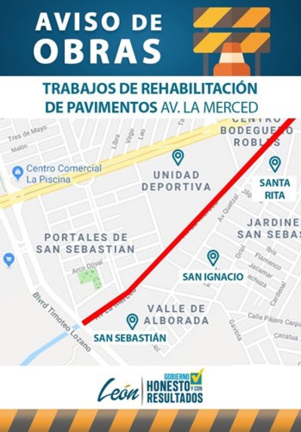 Inicia rehabilitación de la Avenida La Merced