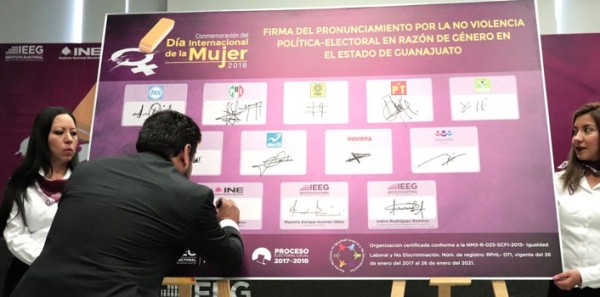 Firman pronunciamiento por la no violencia político - electoral