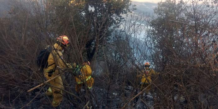 Controlan incendio en Sierra de Lobos, continúan trabajos para extinguirlo