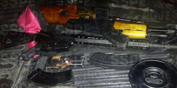 Aseguran drogas y arsenal en Jaral del Progreso