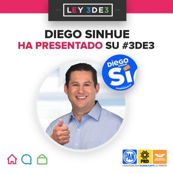 Publican declaración 3 de 3 de Diego Sinhue