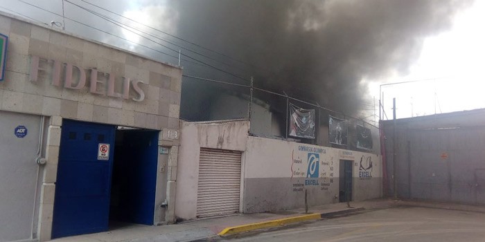 Se incendia gimnasio en la colonia La Martinica