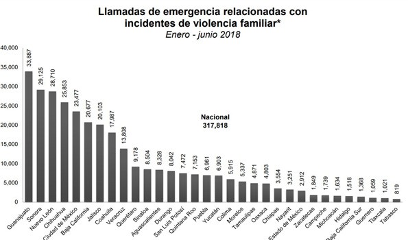 Guanajuato, el primer lugar a nivel nacional en incidentes de violencia familiar