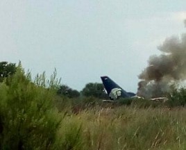 Cae avión de Aeroméxico en Durango