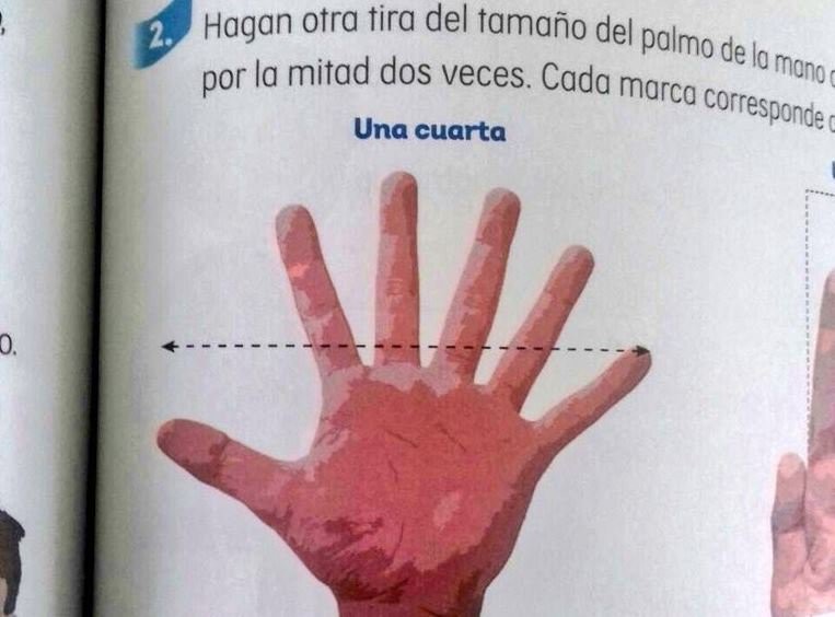 Circulan fotos de una mano con seis dedos en un libro de la SEP