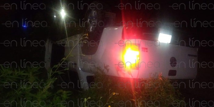 Ileso tras volcar en Desarrollo El Potrero