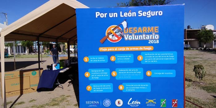Más de 200 armas fueron entregadas en el módulo de canje de la SEDENA