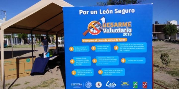 Más de 200 armas fueron entregadas en el módulo de canje de la SEDENA