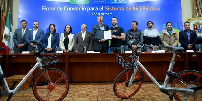 Firman convenio para prueba piloto “bici pública“