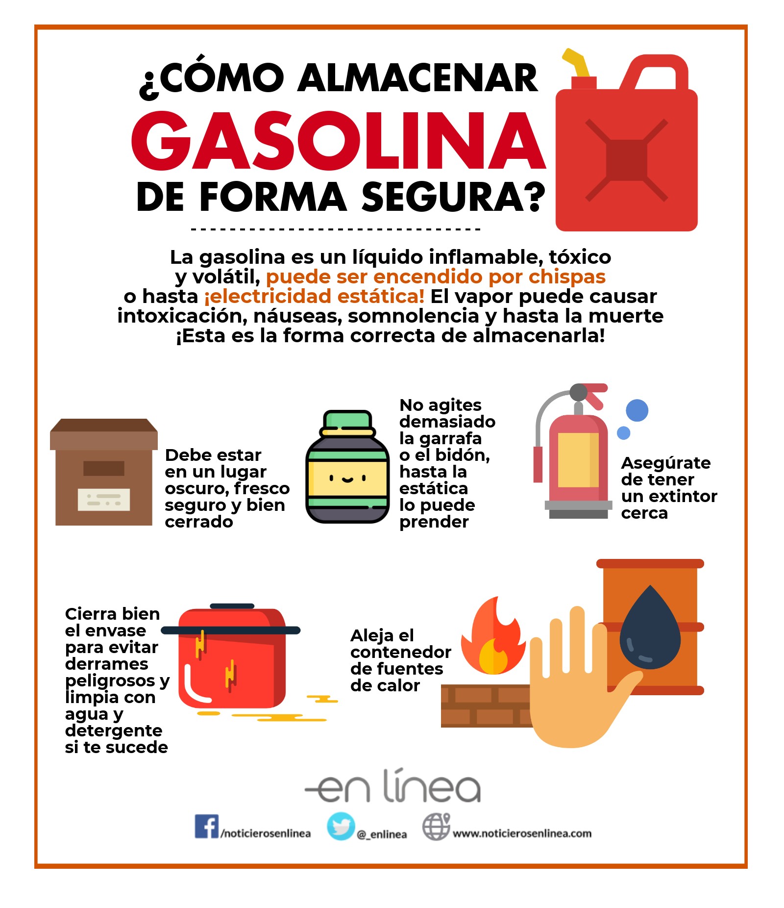 ¿Sabes cómo almacenar gasolina de forma segura?