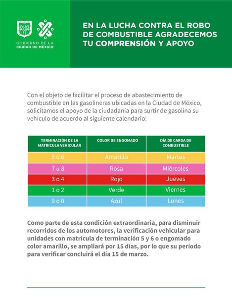 Plantea Sheinbaum calendario de carga de gasolina por terminación de placas
