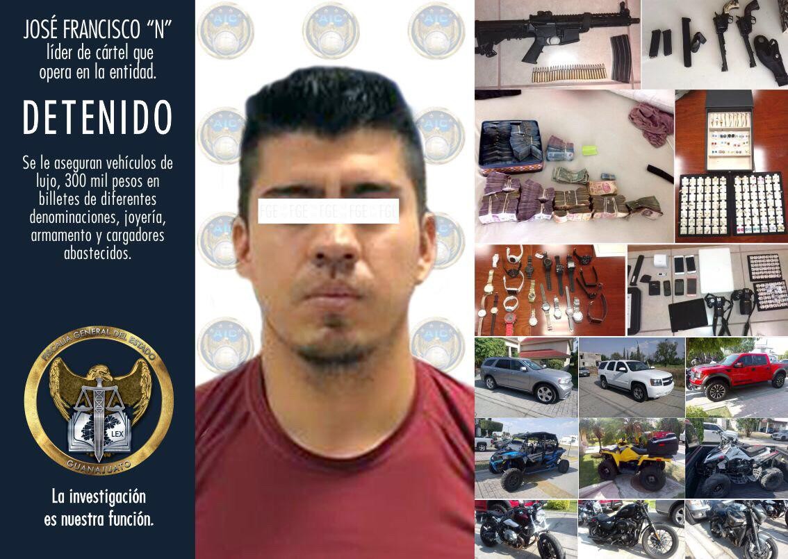 Detienen a líder de cártel que operaba en Guanajuato