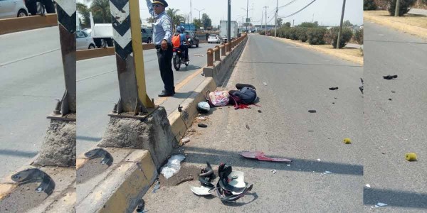Joven motociclista muere en Hermanos Aldama