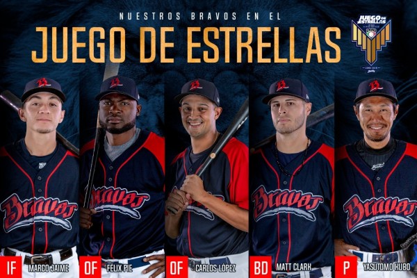 Van cinco peloteros de Bravos al Juego de Estrellas