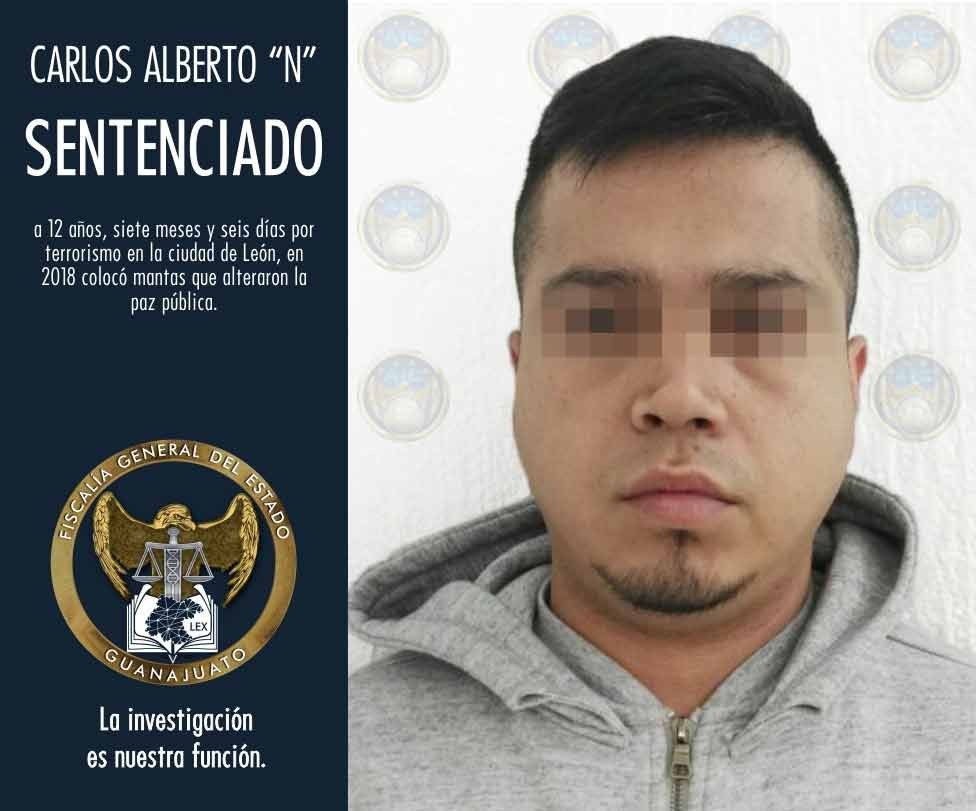Sentenciado por terrorismo tras colocar narcomantas en León