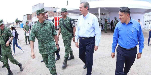 Visitan predio para la base de la Guardia Nacional