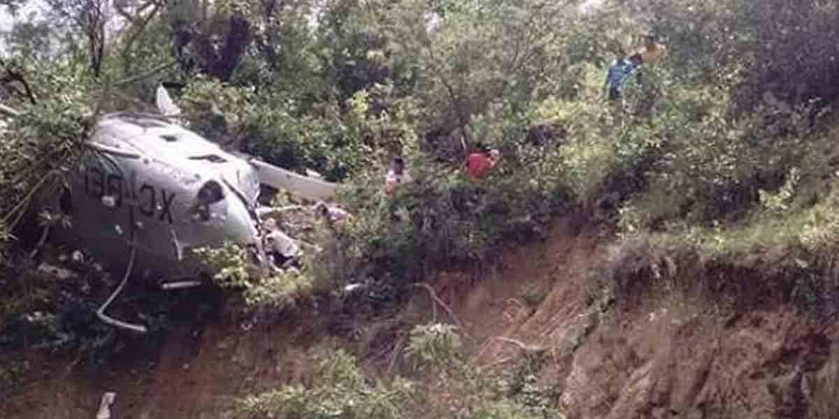 Muere titular de Seguridad Pública de Michoacán al caer el helicóptero en el que viajaba