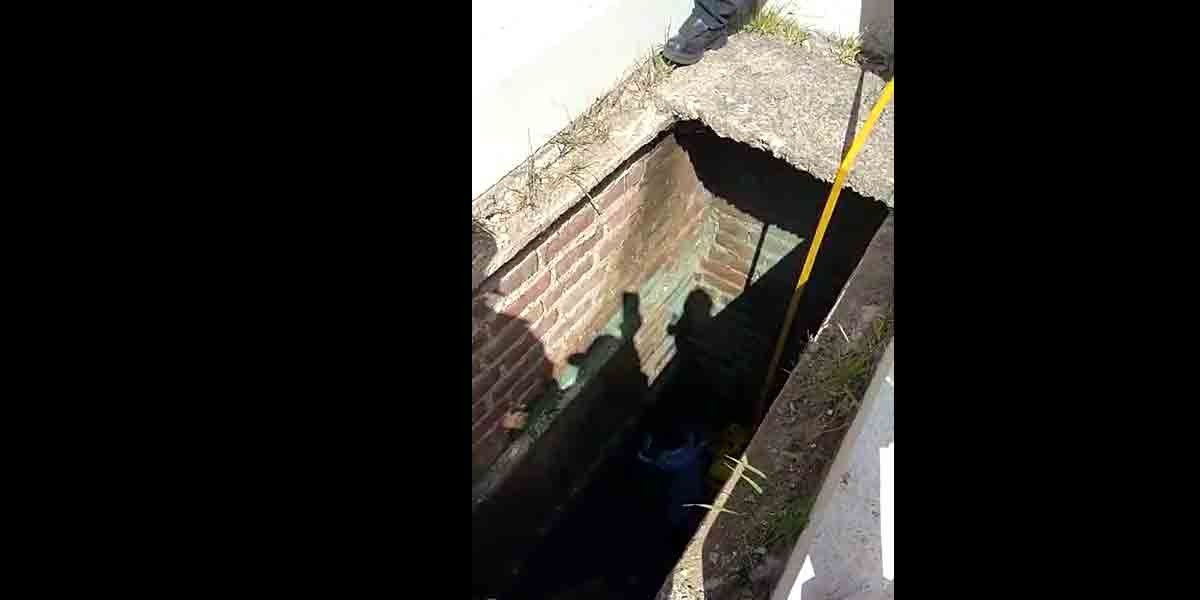 Mujer cae a una tumba en Silao