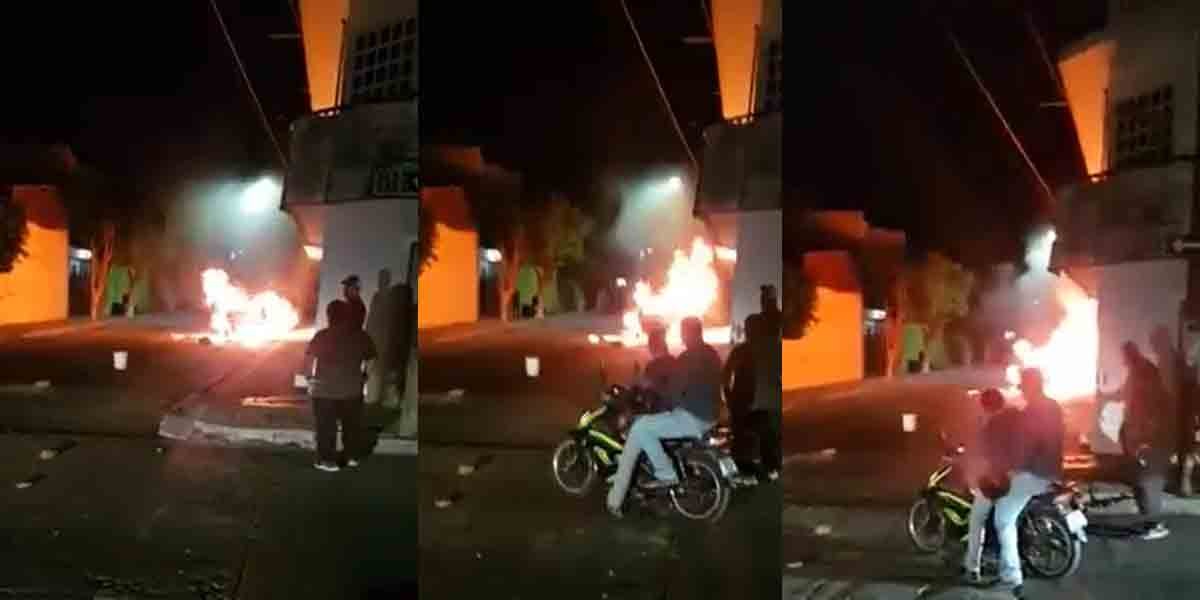 Incendian vehículo en Piletas