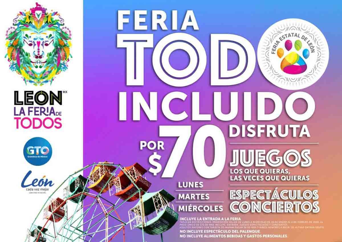 Lunes, martes y miércoles, la Feria de León será todo incluido