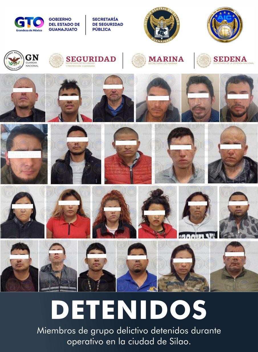 Capturan a 24 personas que mantenían secuestrado a un hombre en Silao