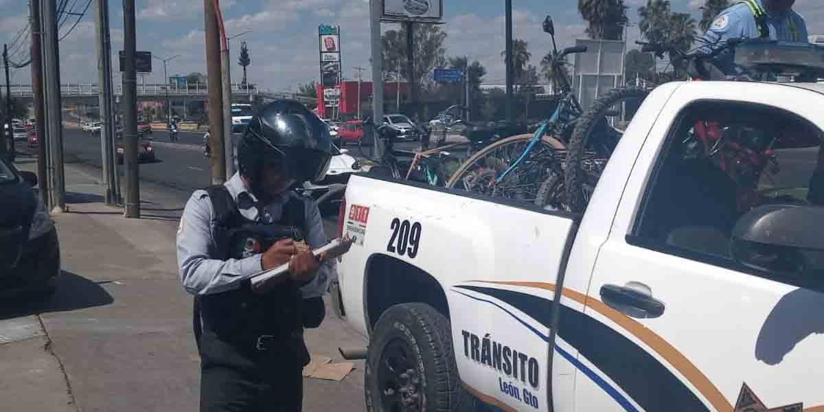 Les quitan a 10 su bicicleta por incumplir el reglamento vial