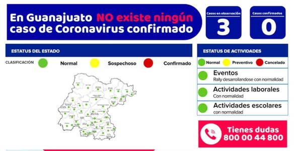 Gobierno de Guanajuato lanza web para informar sobre el COVID-19