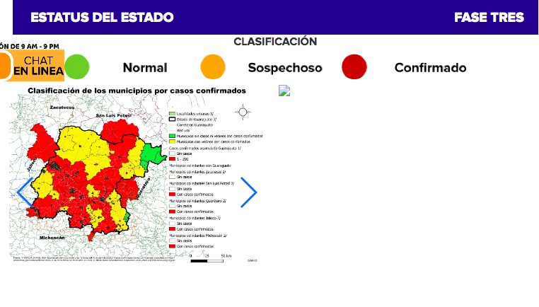 Confirman 198 casos de coronavirus en Guanajuato