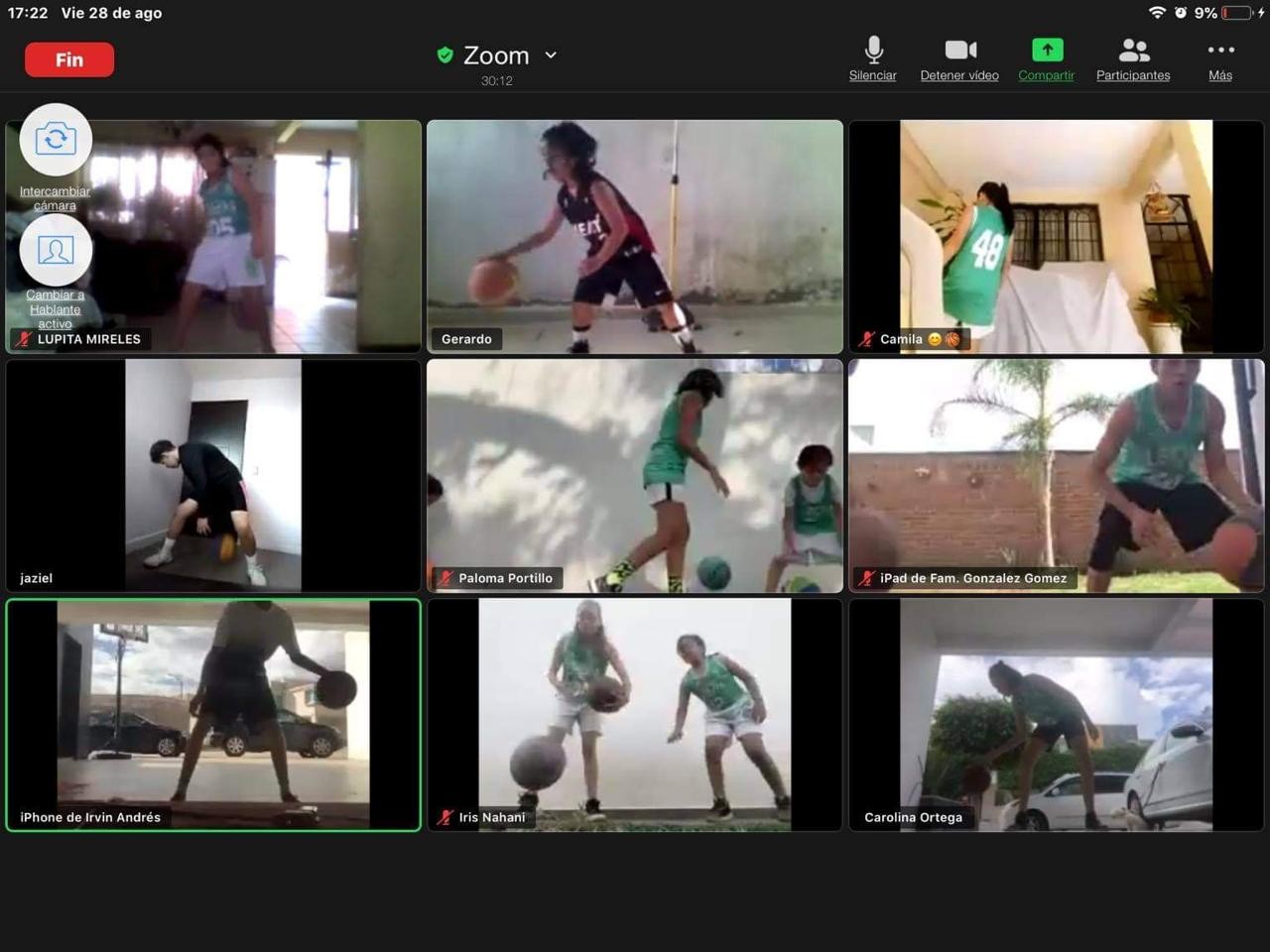 Trabajan alumnos de Abejas-Comude con entrenamientos virtuales