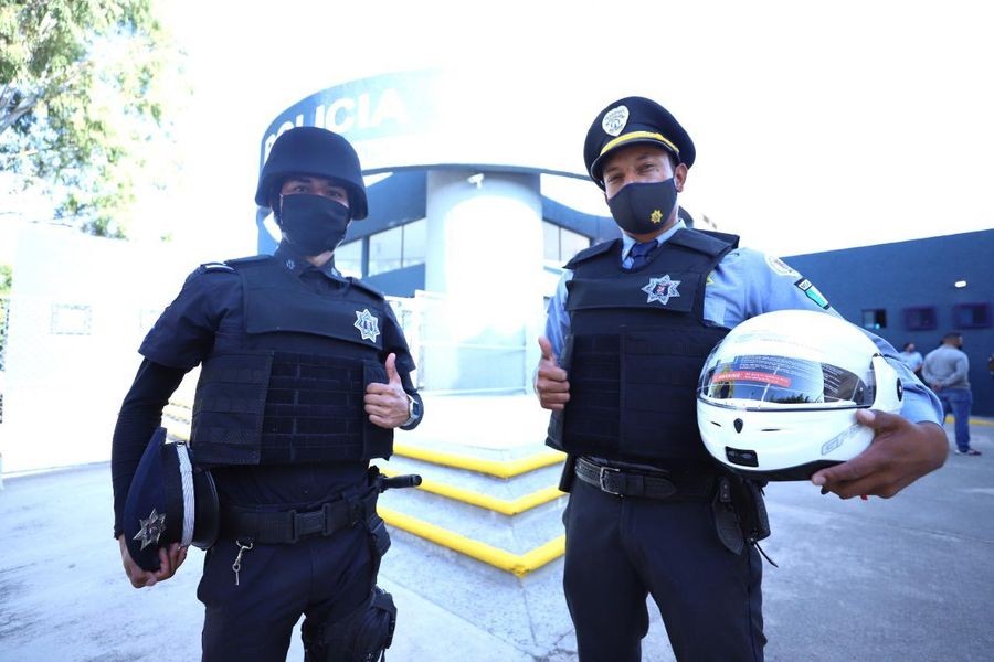 Equipan a elementos de la Secretaría de Seguridad Pública