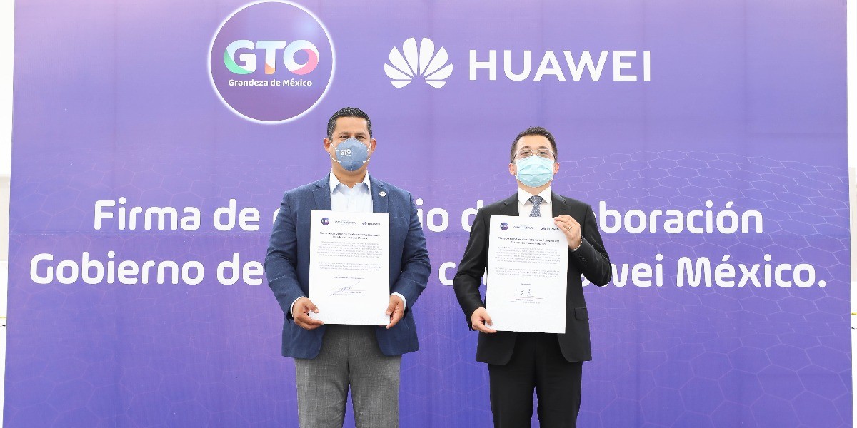 Firma Guanajuato convenio con Huawei México