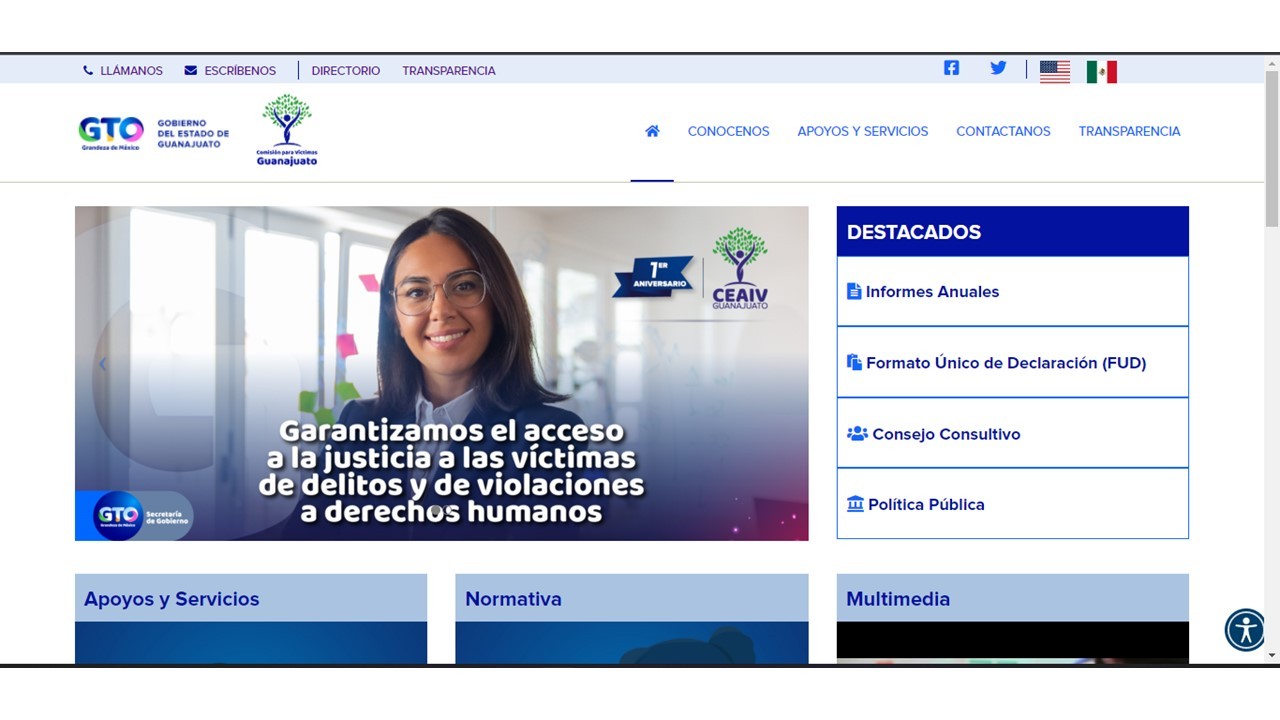 Pone en marcha la Comisión para Víctimas en Guanajuato su página web