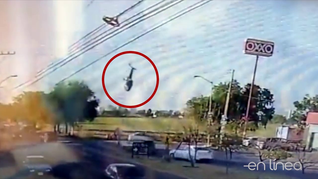 Video: Se desploma helicóptero del Secretario de Seguridad Pública de Aguascalientes