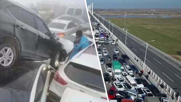 Causa niebla carambola de 200 autos en China